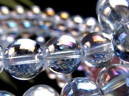 オーラクォーツ ブレスレット 水晶 蒸着水晶 天然石