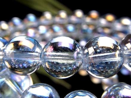 オーラクォーツ ブレスレット 水晶 蒸着水晶 天然石