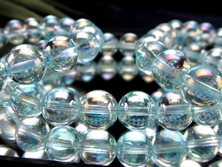 オーラクォーツ ブレスレット 水晶 蒸着水晶 天然石