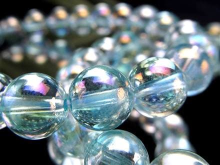 オーラクォーツ ブレスレット 水晶 蒸着水晶 天然石