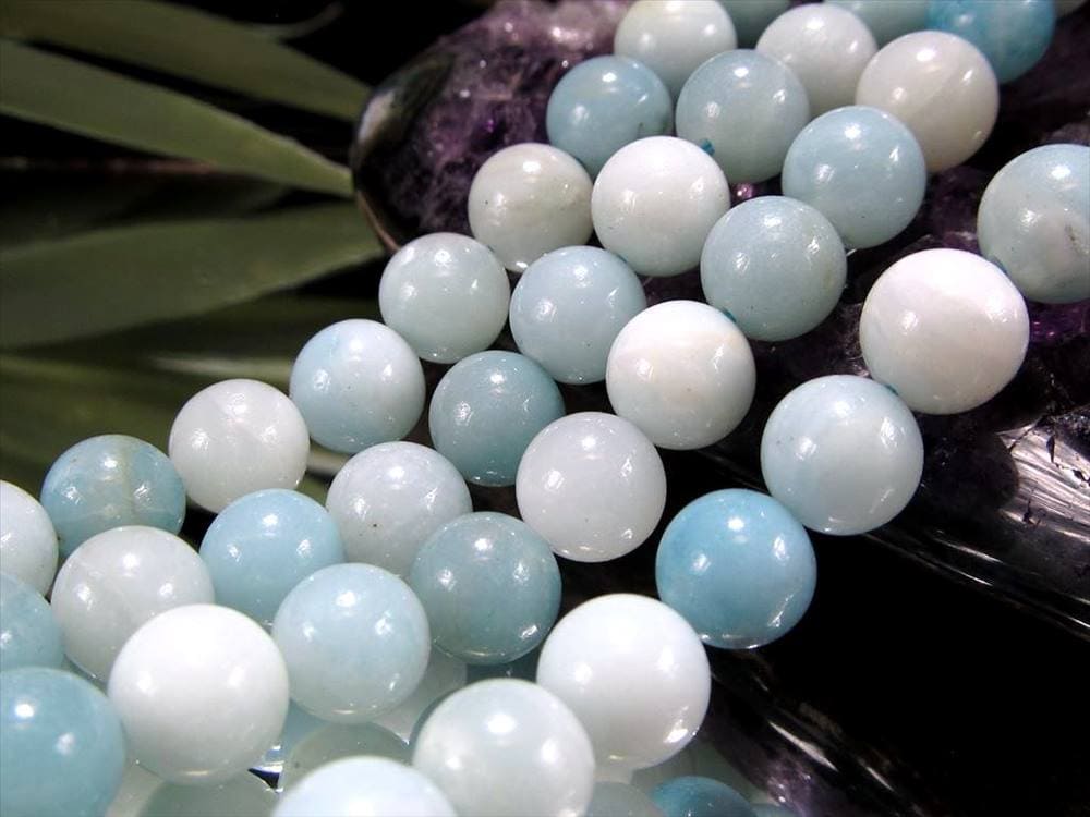 アマゾナイト 天河石 ホープストーン ビーズ連 連材