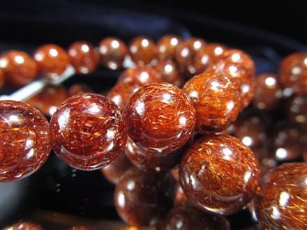 オレンジ ブラウン ルチルクォーツ ブレスレット ブラジル産