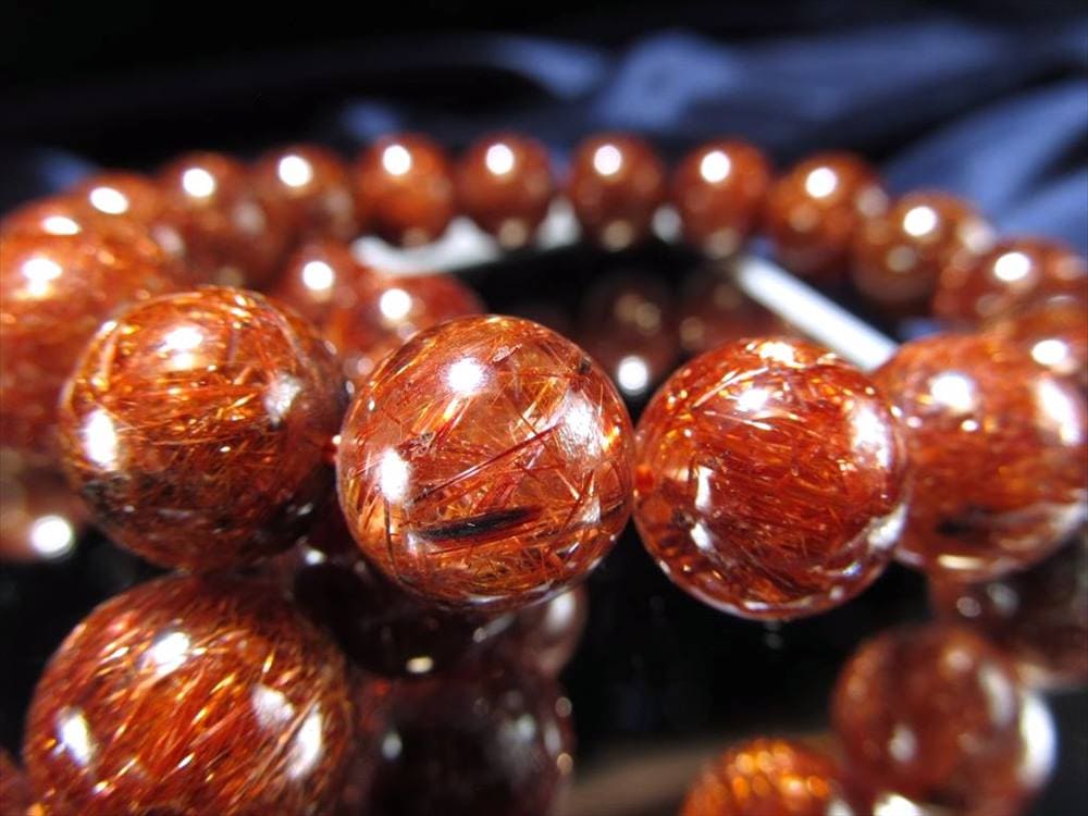 オレンジ ブラウン ルチルクォーツ ブレスレット ブラジル産