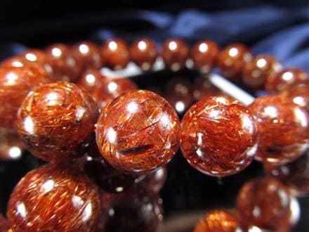 オレンジ ブラウン ルチルクォーツ ブレスレット ブラジル産