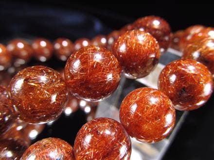 オレンジ ブラウン ルチルクォーツ ブレスレット ブラジル産