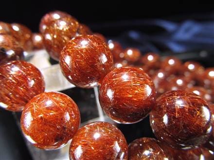 オレンジ ブラウン ルチルクォーツ ブレスレット ブラジル産