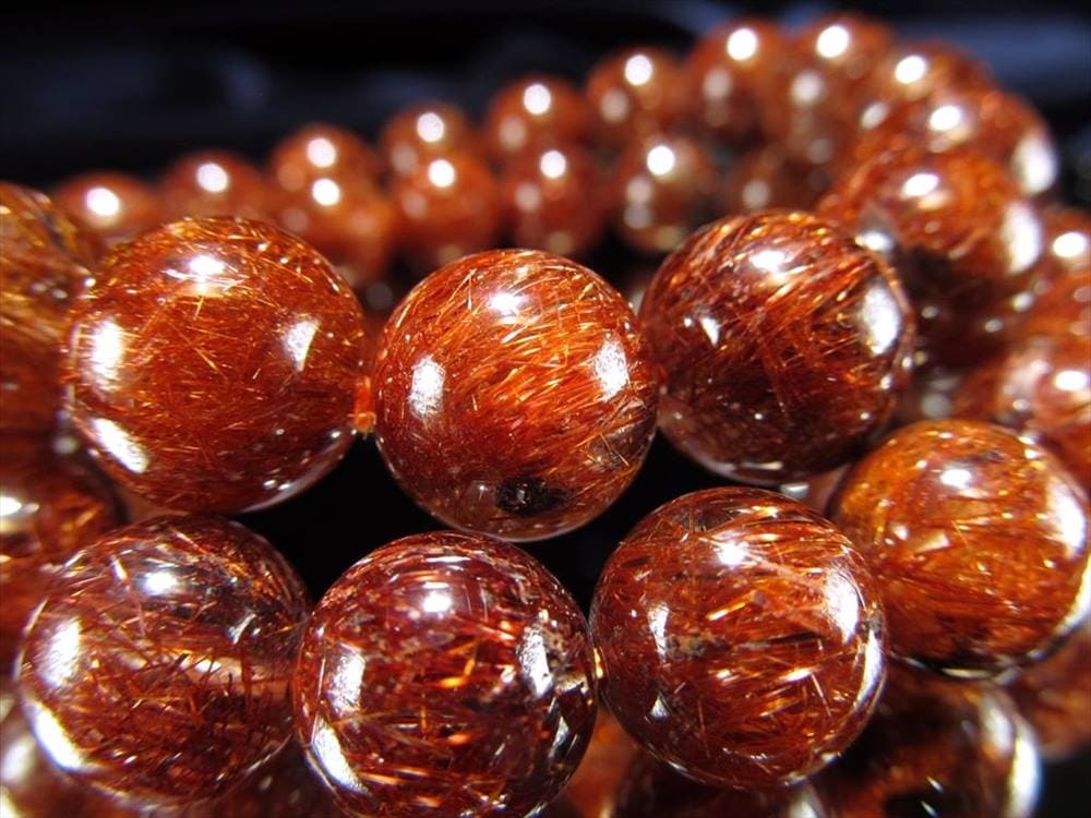 オレンジ ブラウン ルチルクォーツ ブレスレット ブラジル産