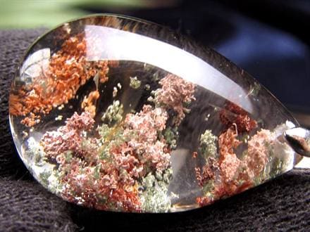 ガーデンクォーツ ペンダントトップ 庭園水晶 クローライト 天然石