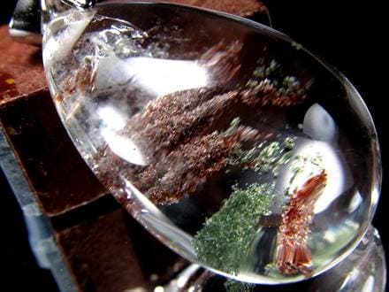 ガーデンクォーツ ペンダントトップ 庭園水晶 クローライト 天然石