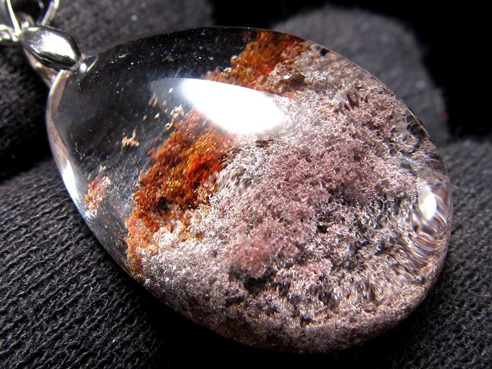 ガーデンクォーツ ペンダントトップ 庭園水晶 クローライト 天然石
