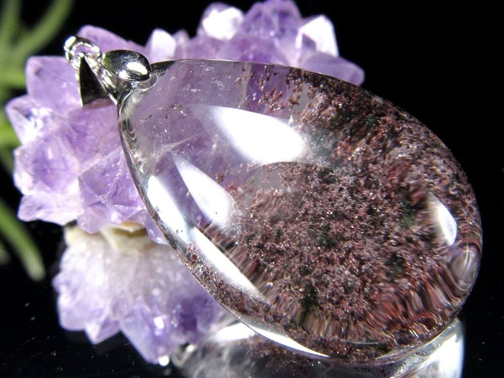 ガーデンクォーツ ペンダントトップ 庭園水晶 クローライト 天然石