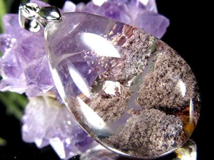 ガーデンクォーツ ペンダントトップ 庭園水晶 クローライト 天然石