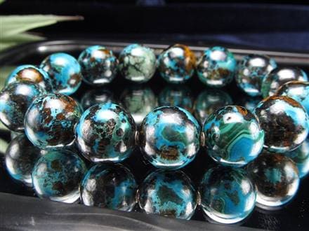 クリソコラ  ブレスレット 珪孔雀石 クリソコラシリカ