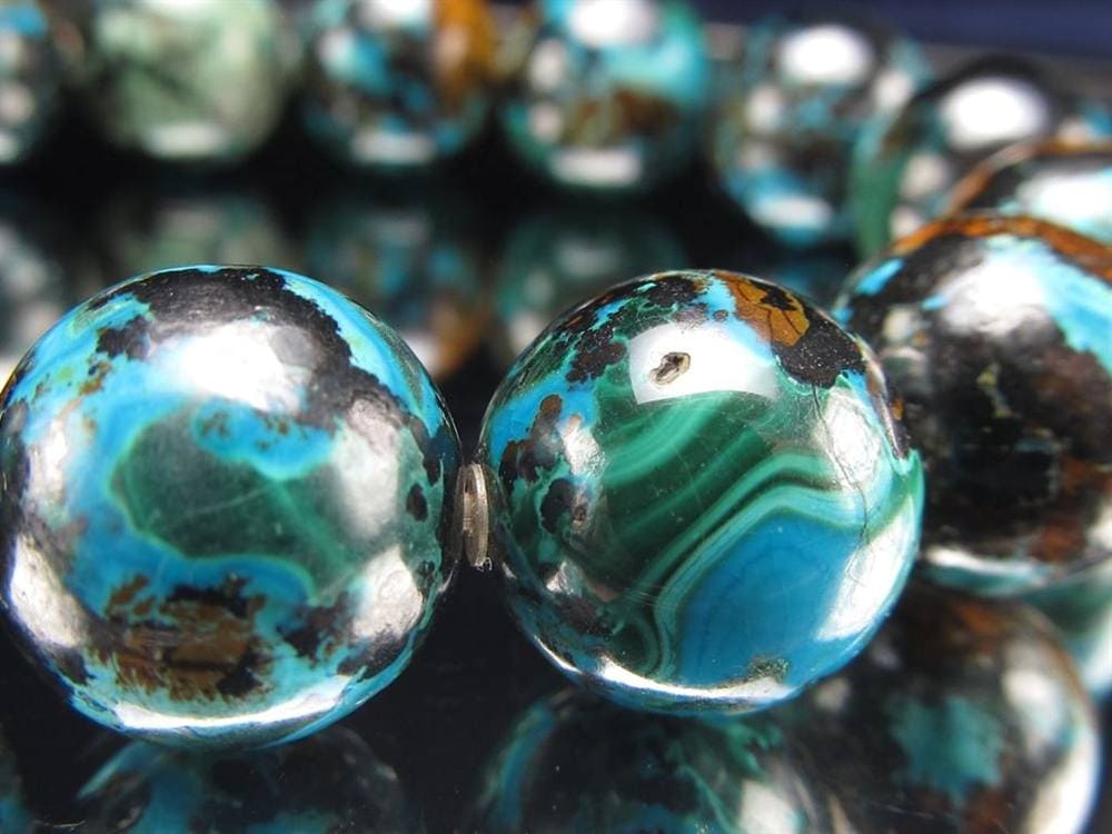 クリソコラ  ブレスレット 珪孔雀石 クリソコラシリカ