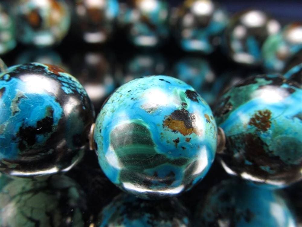 クリソコラ  ブレスレット 珪孔雀石 クリソコラシリカ