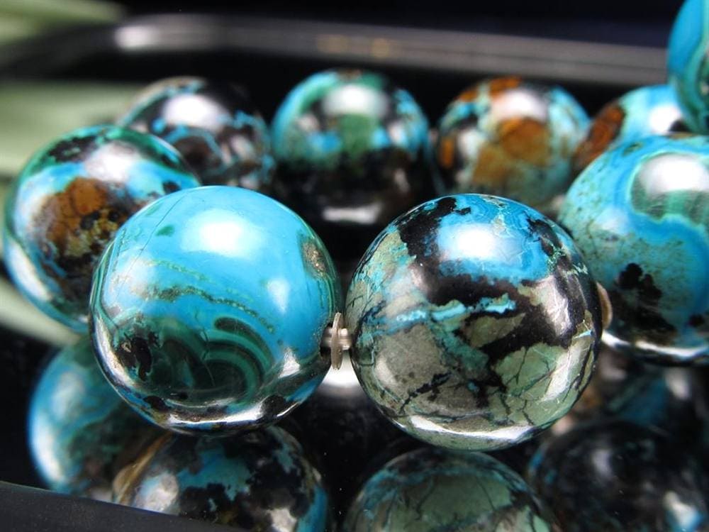 クリソコラ  ブレスレット 珪孔雀石 クリソコラシリカ