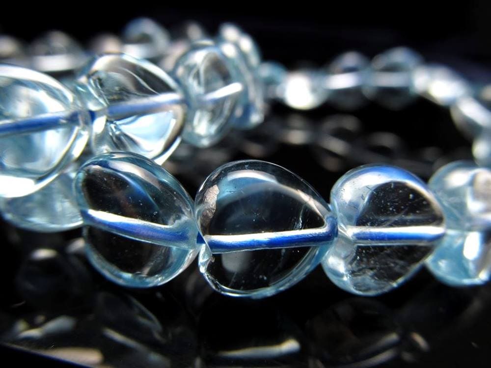 ブルートパーズ 黄玉.ハート ブレスレット 誕生石 トパーズ