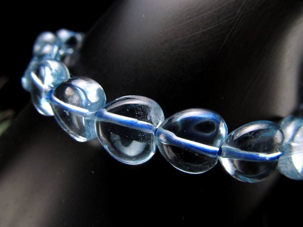 ブルートパーズ 黄玉.ハート ブレスレット 誕生石 トパーズ