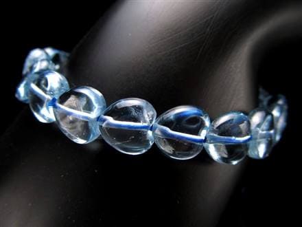 ブルートパーズ 黄玉.ハート ブレスレット 誕生石 トパーズ