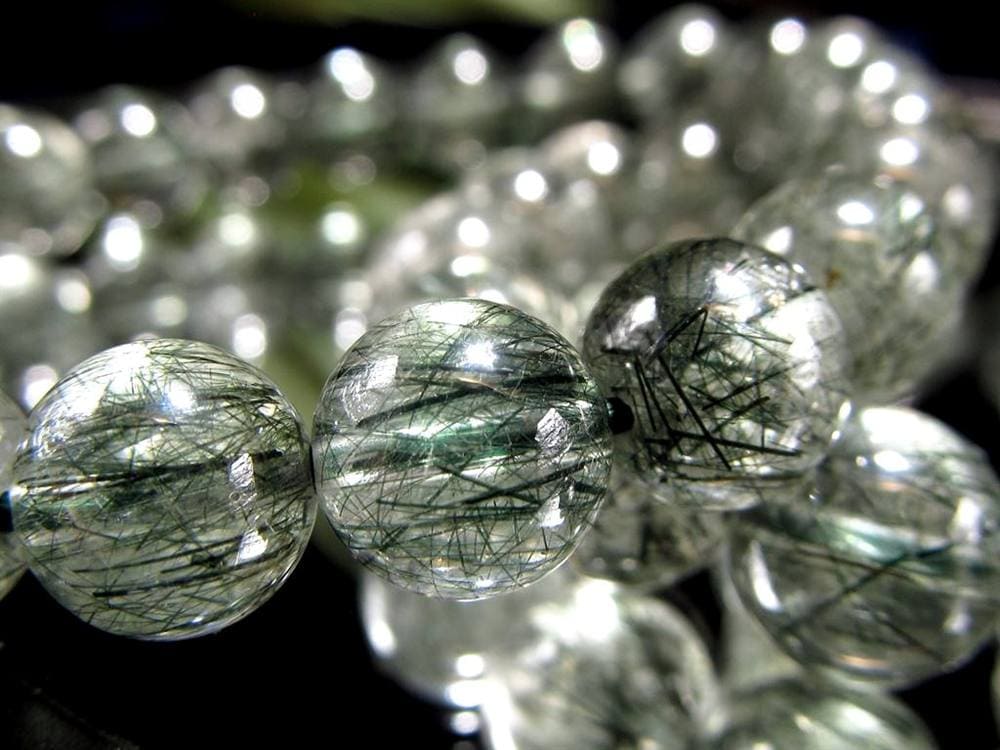 グリーンルチルクォーツ ブレスレット ルチル 天然石 パワーストーン