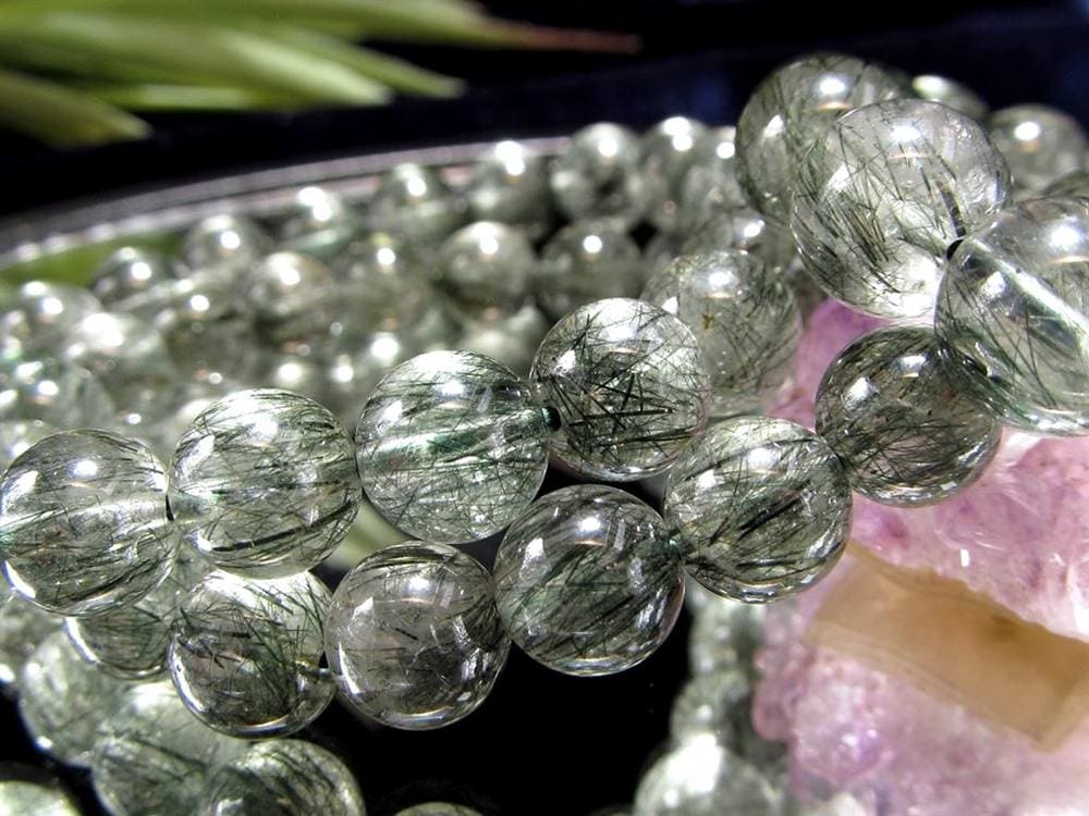 グリーンルチルクォーツ ブレスレット ルチル 天然石 パワーストーン