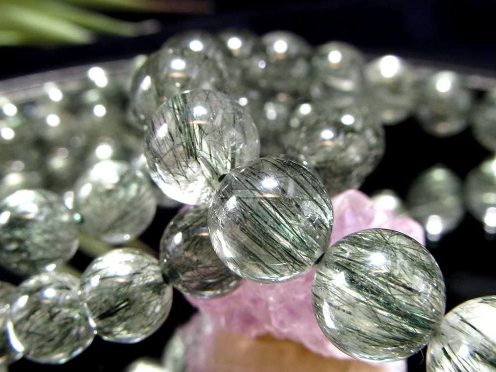 グリーンルチルクォーツ ブレスレット ルチル 天然石 パワーストーン