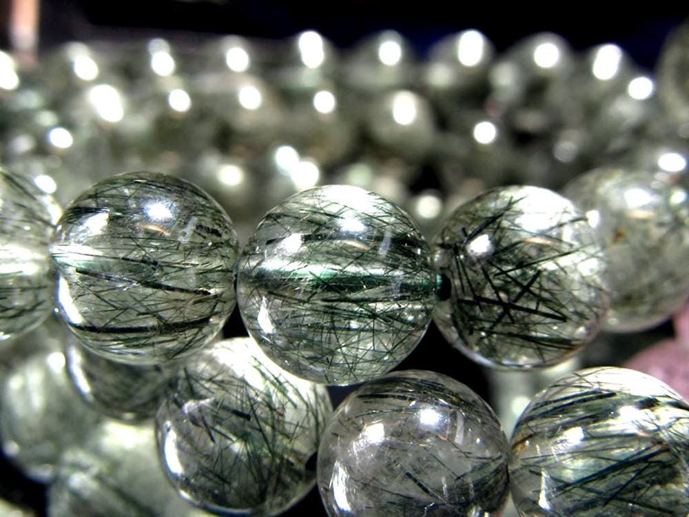 グリーンルチルクォーツ ブレスレット ルチル 天然石 パワーストーン