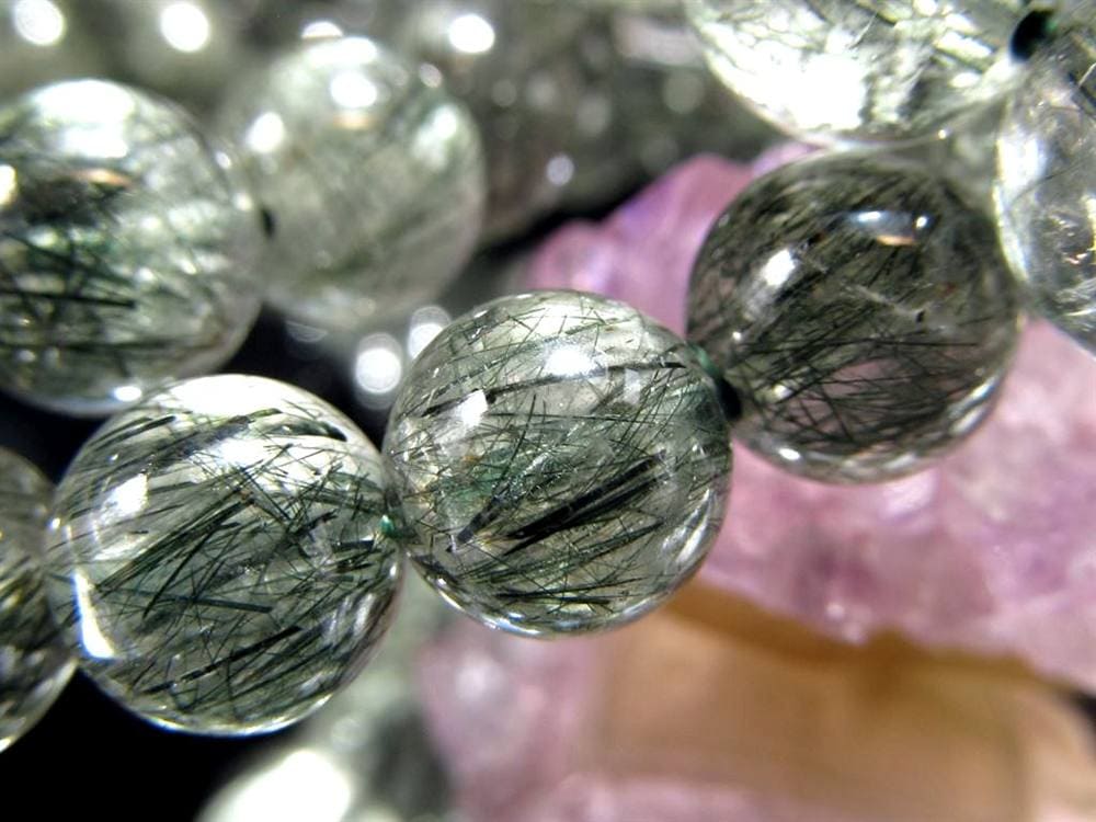 グリーンルチルクォーツ ブレスレット ルチル 天然石 パワーストーン