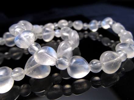 ムーンストーン ブレスレット ハート 月長石 シラー