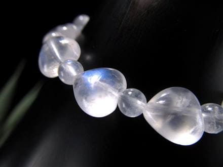 ムーンストーン ブレスレット ハート 月長石 シラー