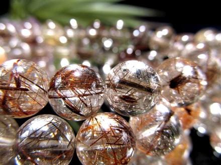 ルチルクォーツ ブレスレット MIXルチル 金紅石入り水晶 ルチレイテッドクォーツ