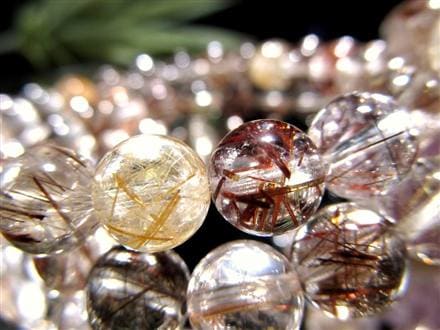 ルチルクォーツ ブレスレット MIXルチル 金紅石入り水晶 ルチレイテッドクォーツ