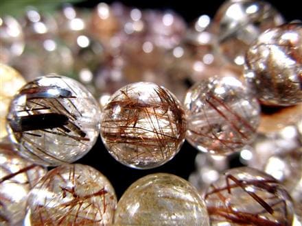 ルチルクォーツ ブレスレット MIXルチル 金紅石入り水晶 ルチレイテッドクォーツ