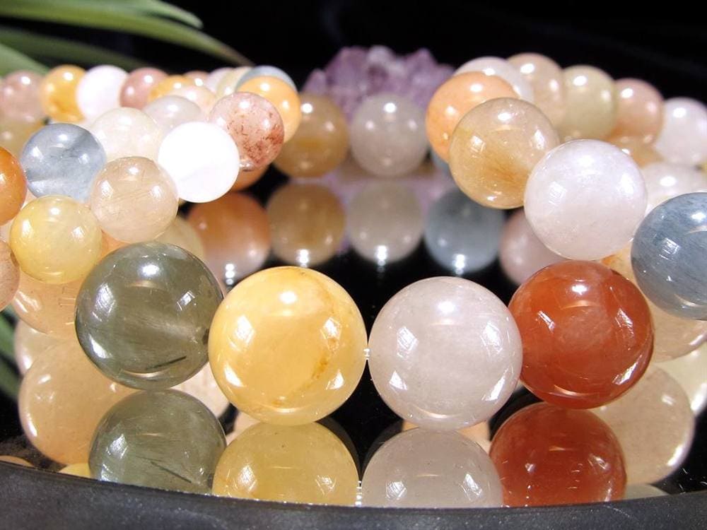 サゲニティッククォーツ ブレスレット キャッツアイ ルチルクォーツ ラビットヘア