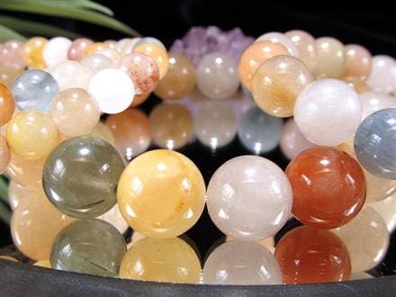 サゲニティッククォーツ ブレスレット キャッツアイ ルチルクォーツ ラビットヘア