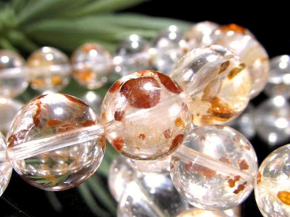 マーカサイトインクォーツ 白鉄鉱入り水晶 ブレスレット マーカサイト ライモナイト