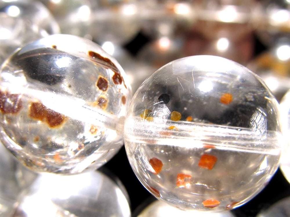 マーカサイトインクォーツ 白鉄鉱入り水晶 ブレスレット マーカサイト ライモナイト