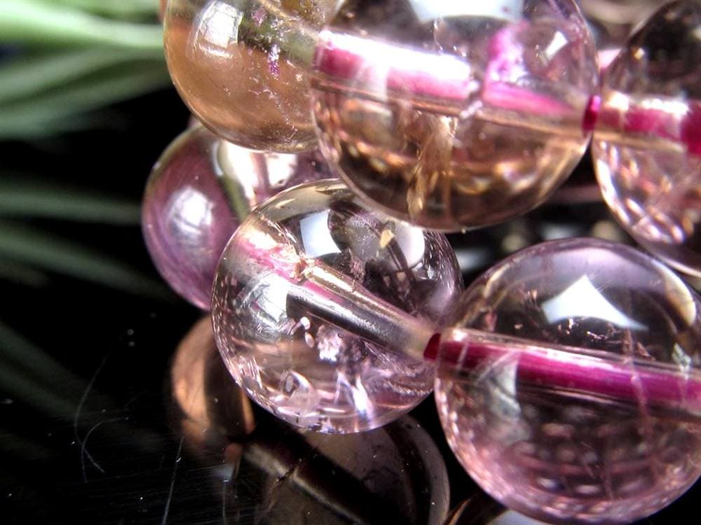 アメトリン ブレスレット 虹入り アメジスト シトリン