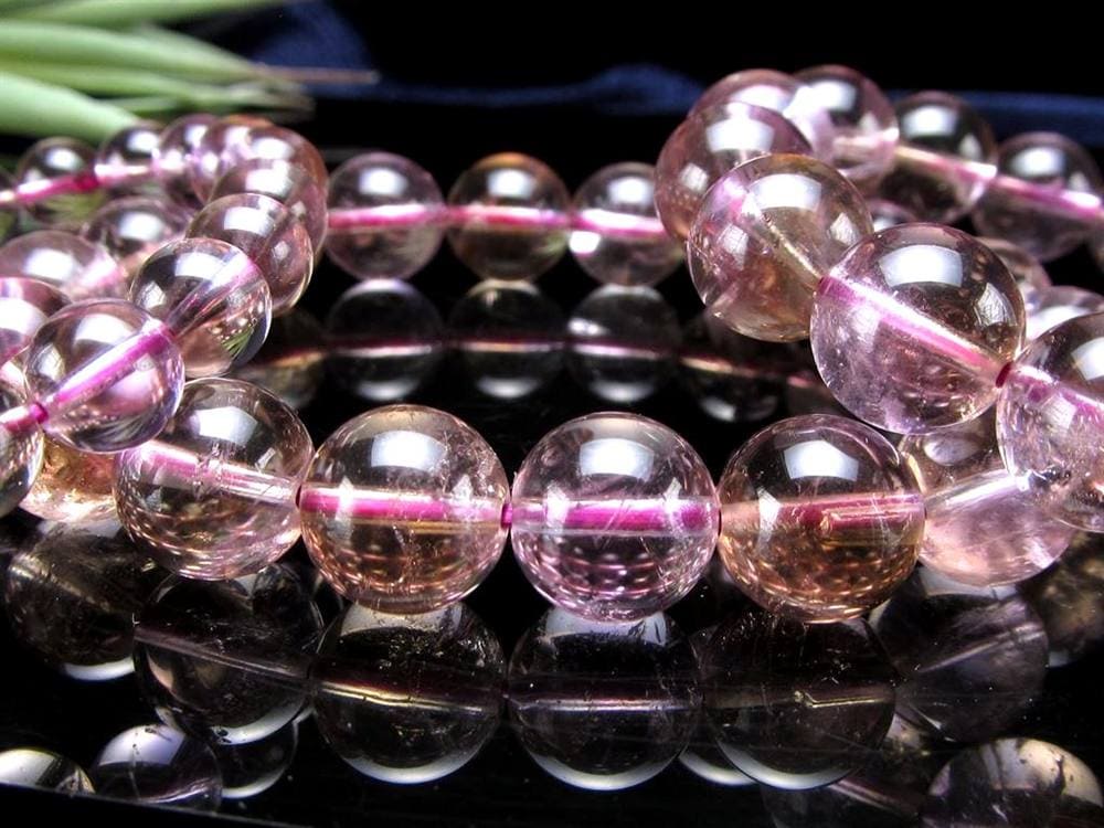 アメトリン ブレスレット 虹入り アメジスト シトリン