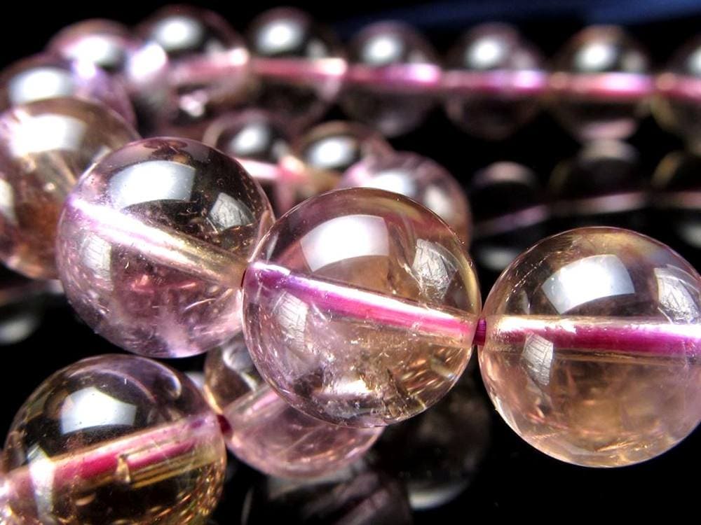 アメトリン ブレスレット 虹入り アメジスト シトリン