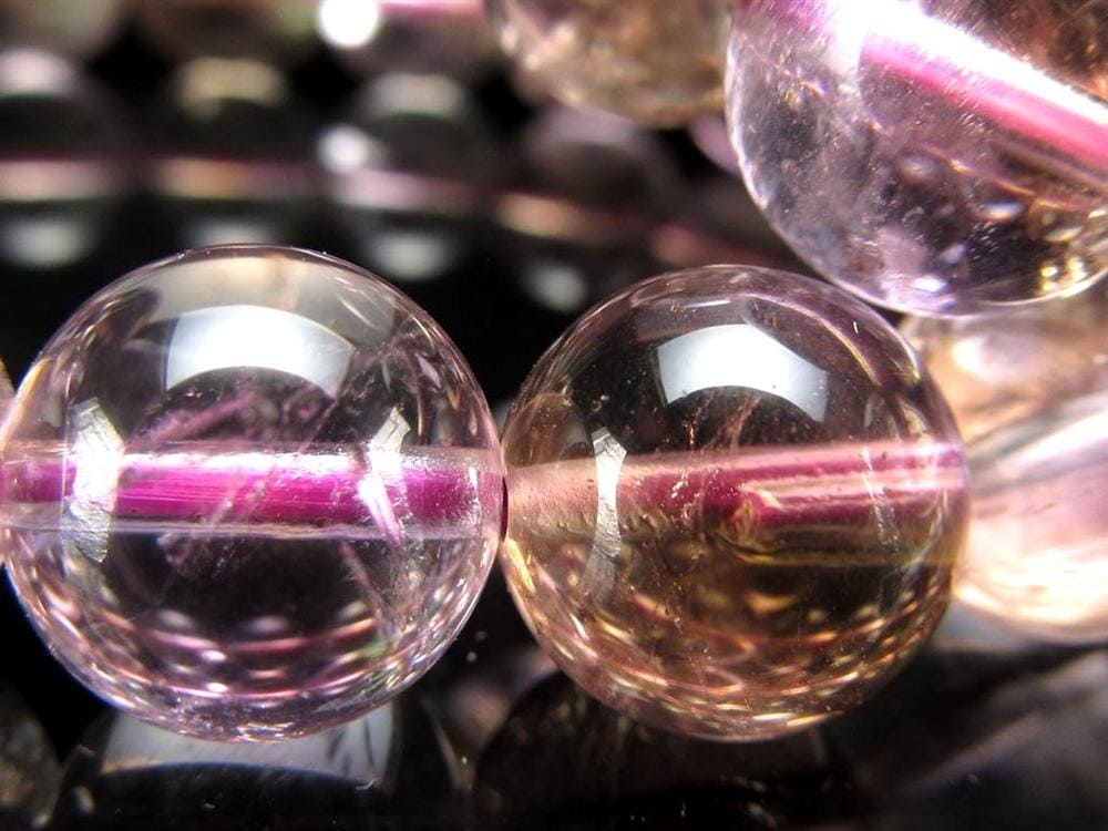 アメトリン ブレスレット 虹入り アメジスト シトリン