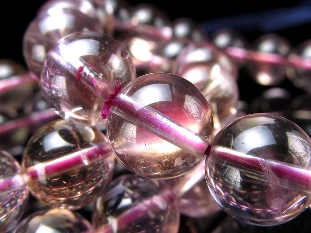 アメトリン ブレスレット 虹入り アメジスト シトリン