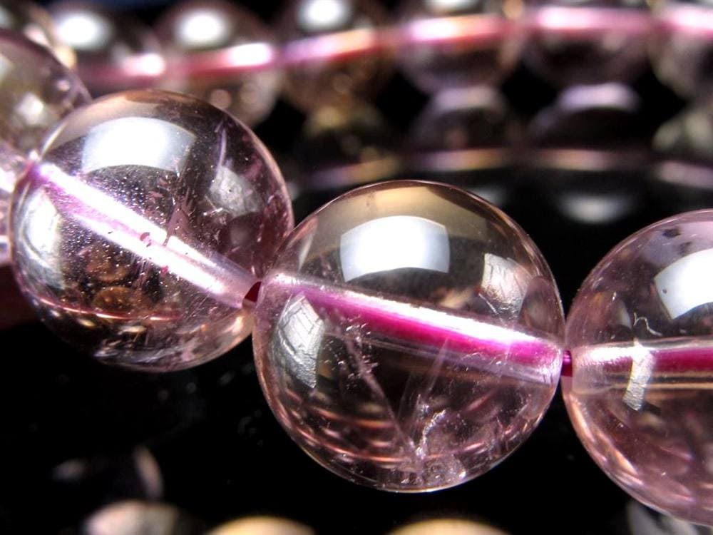 アメトリン ブレスレット 虹入り アメジスト シトリン