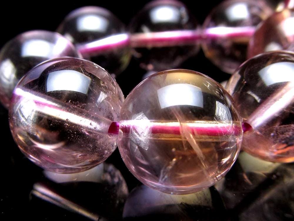 アメトリン ブレスレット 虹入り アメジスト シトリン