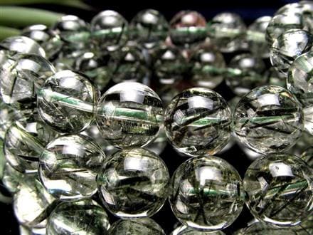 グリーンルチル グリーントルマリン ブレスレット アクチノライトインクォーツ ブレスレット