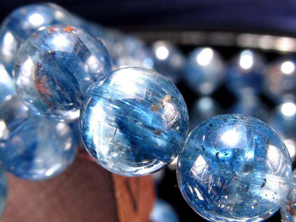 グリーン カイヤナイト 藍晶石 ブレスレット ケニア産