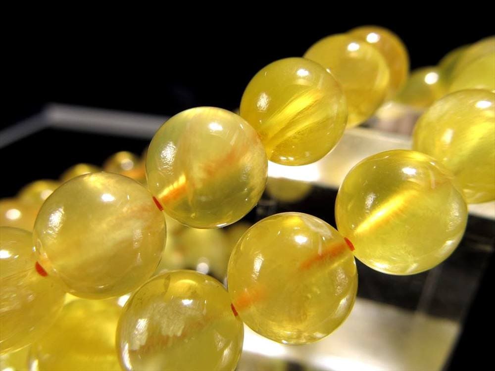 ゴールデンプレナイト 葡萄石 ブレスレット ビタミンカラー 天然石