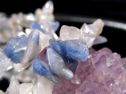 ブルーガーデンクォーツ デュモルチェライト ブレスレット ガーデンクォーツ インクォーツ