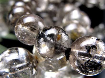 エレスチャルクォーツ 骸骨水晶 ブレスレット 水晶の最終形態 グラファイト