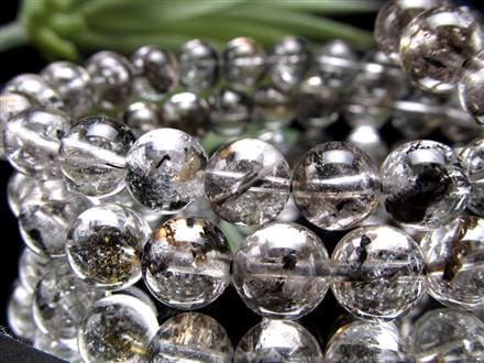 エレスチャルクォーツ 骸骨水晶 ブレスレット 水晶の最終形態 グラファイト